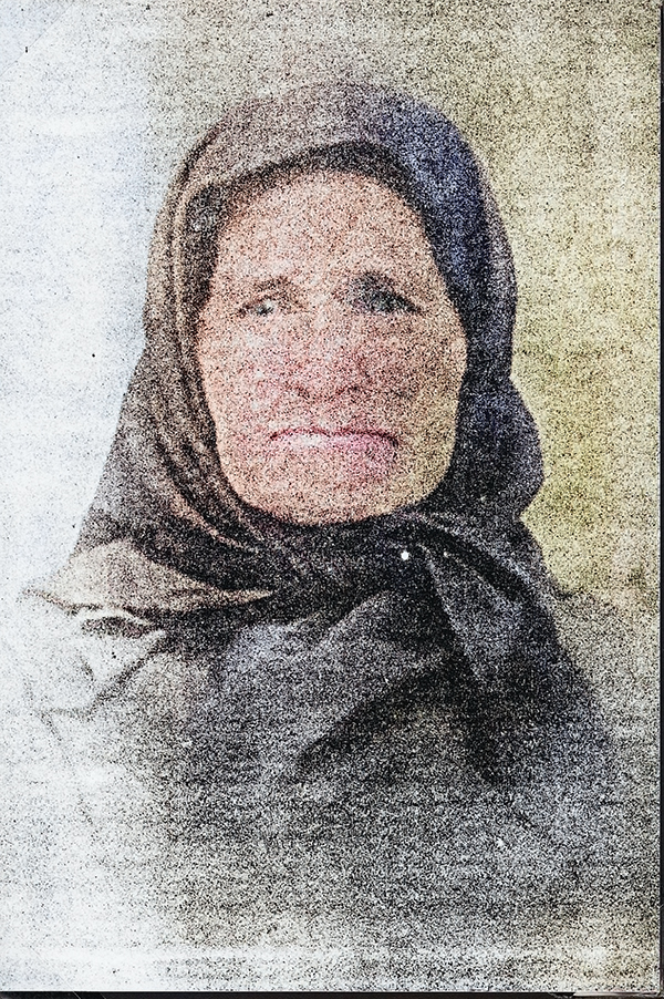 first photo of Rosalie Theriault with kerchief