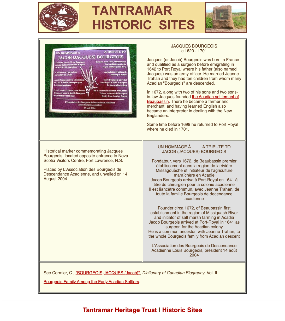 screencap of tantramarheritage.ca